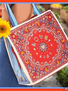 ❣️NWT - Brighton “Bandana Love Tote” Red and Blue Women's Tote Bag / 2026 Design